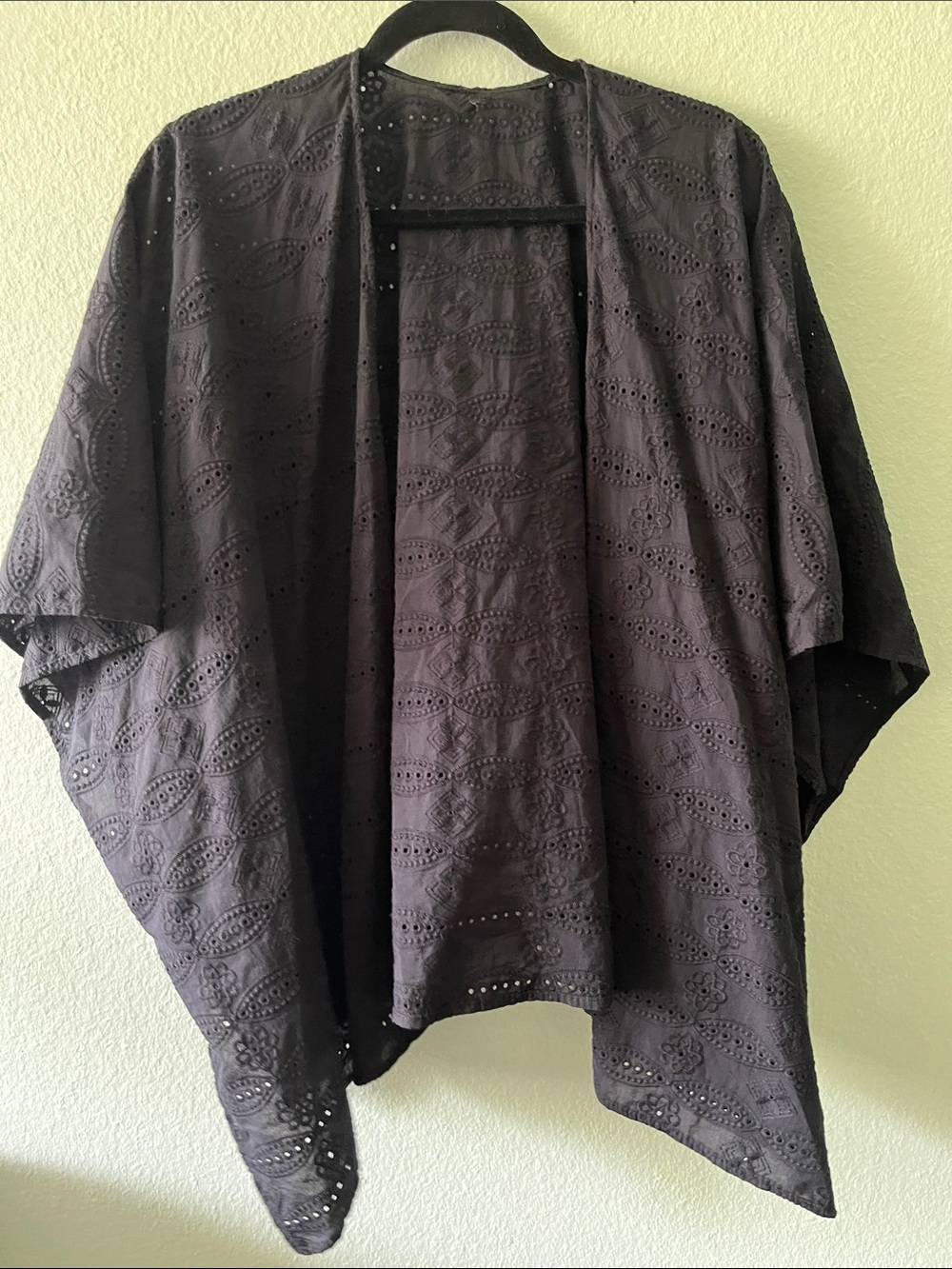 Torrid Black Eyelet Kimono-Style Women's Sweater